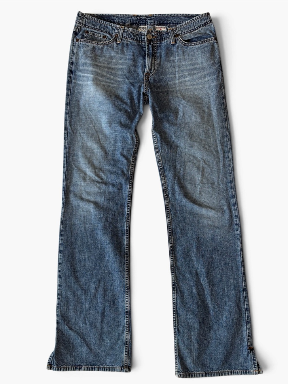 Vintage Lucky Brand Dungarees Jeans 12/31 Made USA Bootcut Y2K 100% Cotton